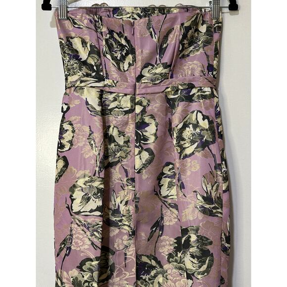 Vera Wang Lavender Label Strapless Floral Party Cocktail Dress Size 2 NWT - Picture 9 of 13
